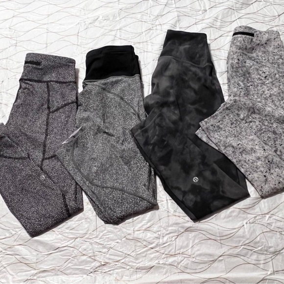 lululemon athletica Pants - lululemon athletica Women's Gray and Black Leggings Set